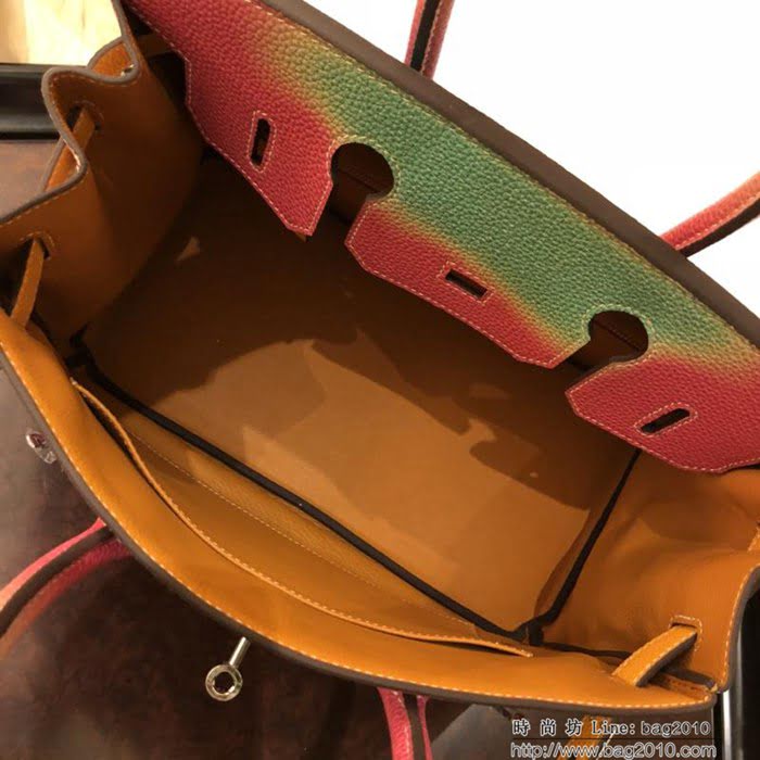 HERMES愛馬仕 30cm Birkin鉑金包 FAKE CHANEL 法國進口togo 彩繪獨立圖案 時尚手提包  Ama1084